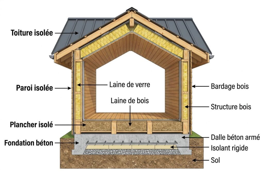 chalet bois illustration 